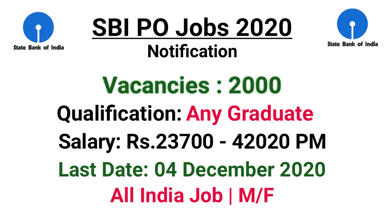 SBI PO Jobs 2020