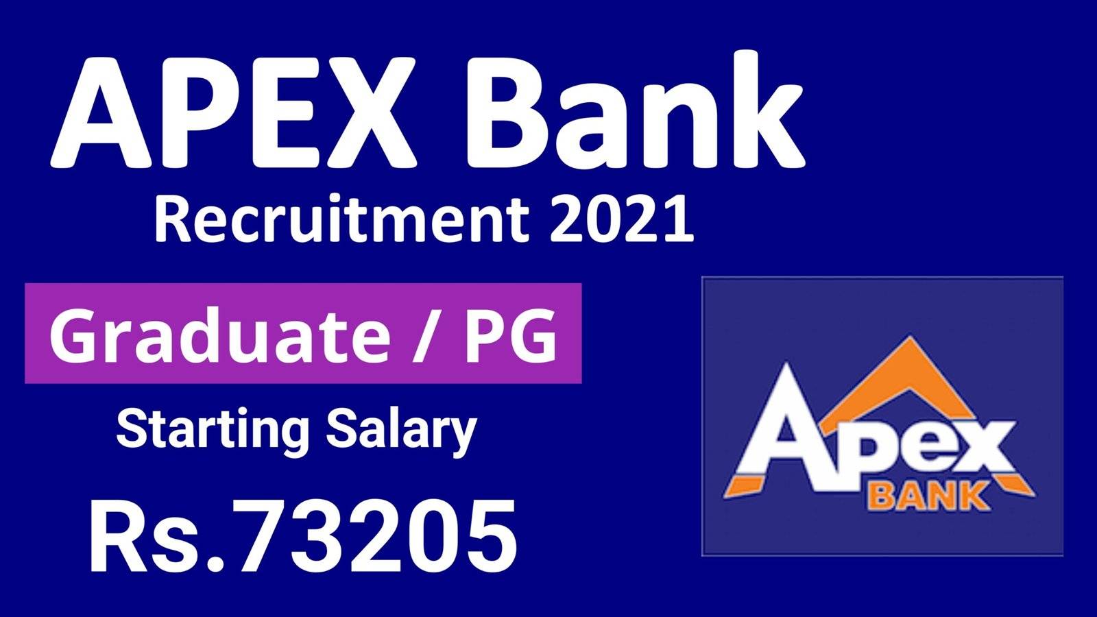 APEX Bank Officer Recruitment 2021