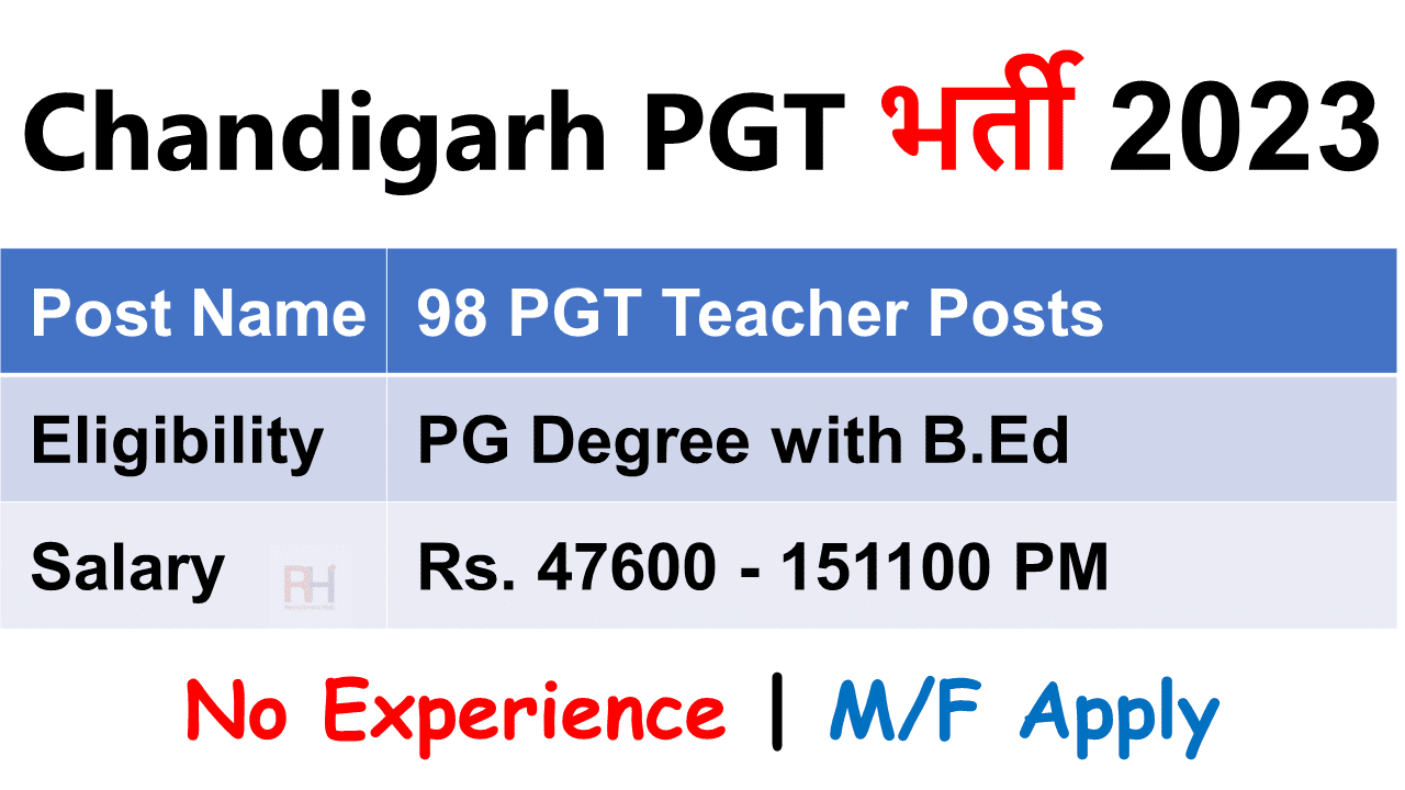 Chandigarh PGT Recruitment 2023