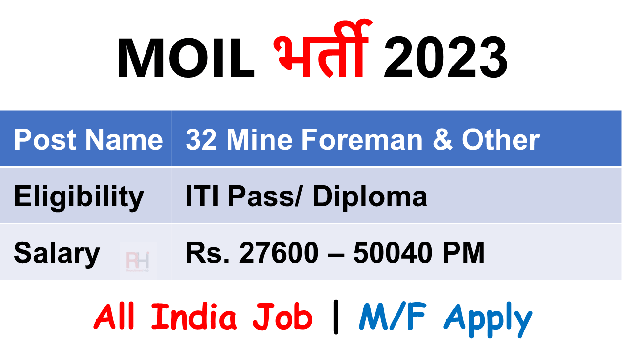 MOIL Recruitment 2023