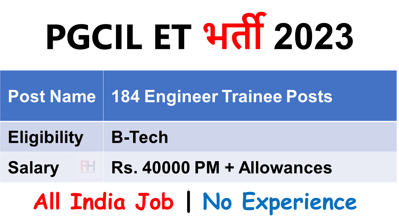 PGCIL Engineer Trainee Recruitment 2023