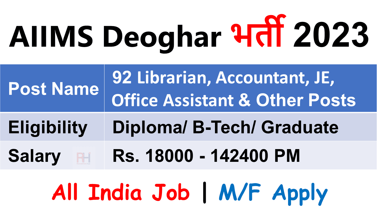 AIIMS Deoghar Recruitment 2023