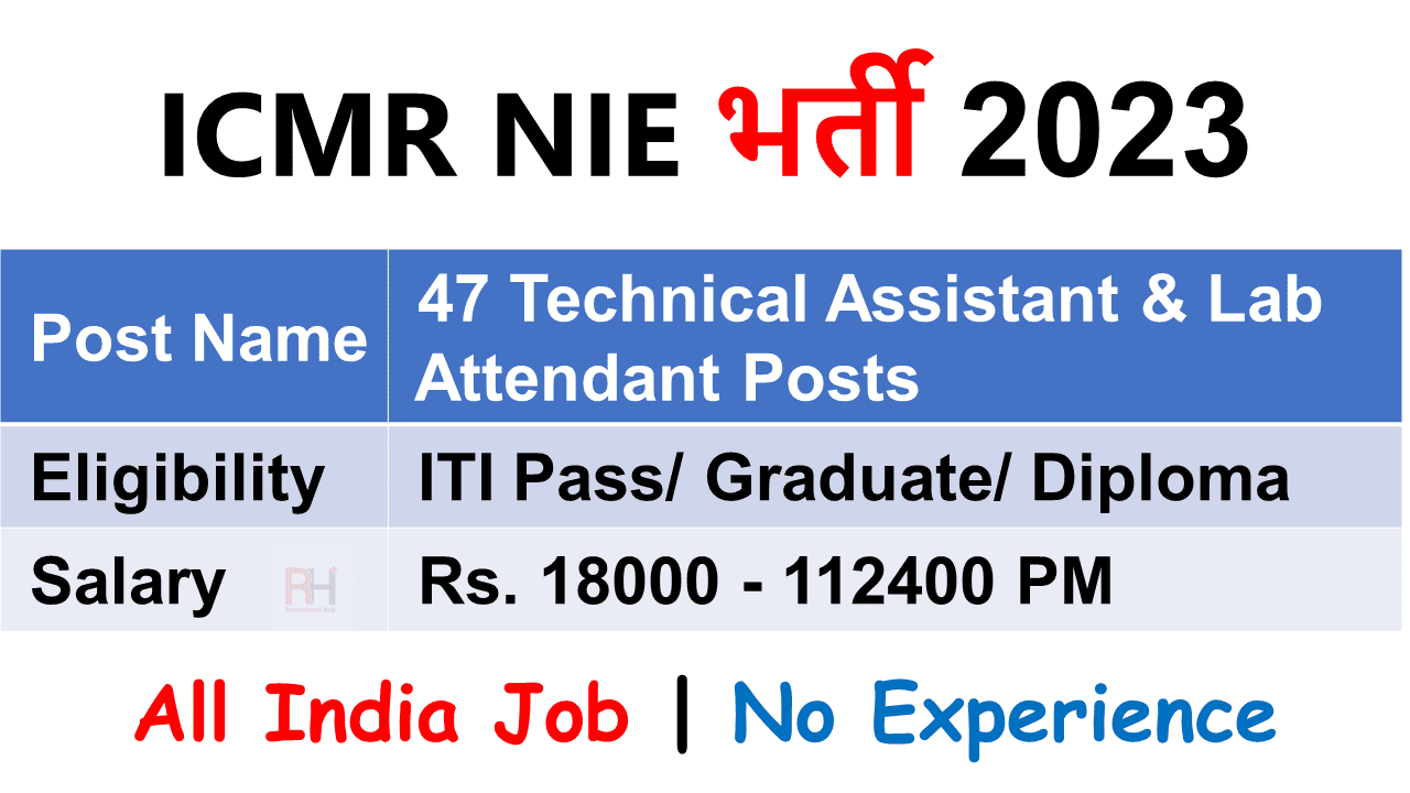 ICMR NIE Recruitment 2023