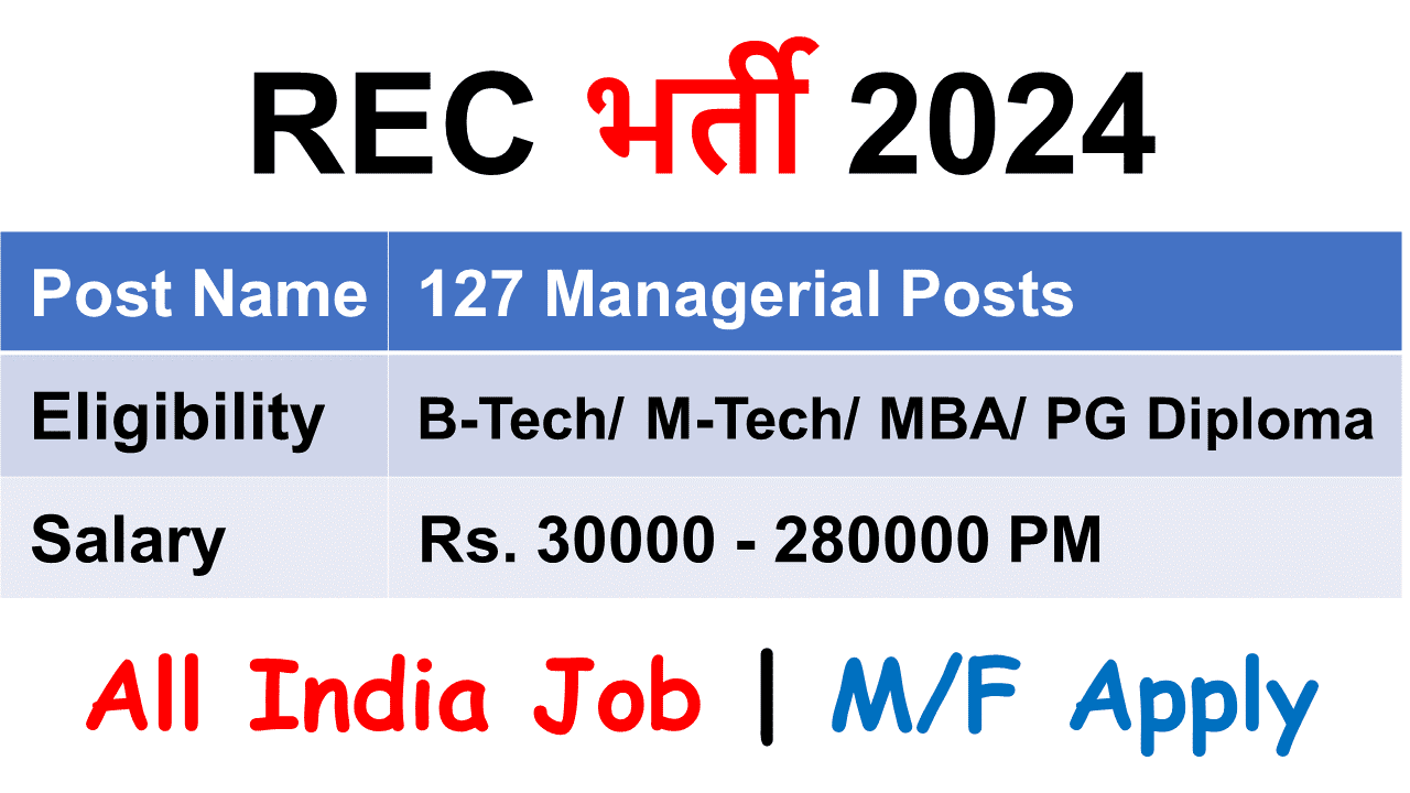 REC Recruitment 2024