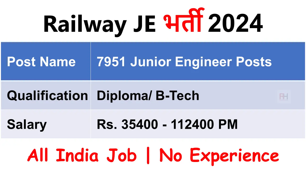 RRB JE Recruitment 2024