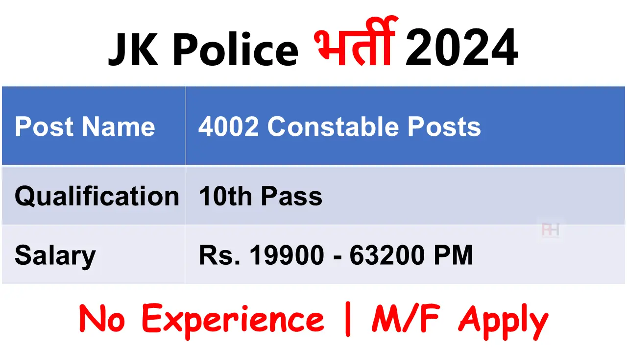 JKP Constable Recruitment 2024