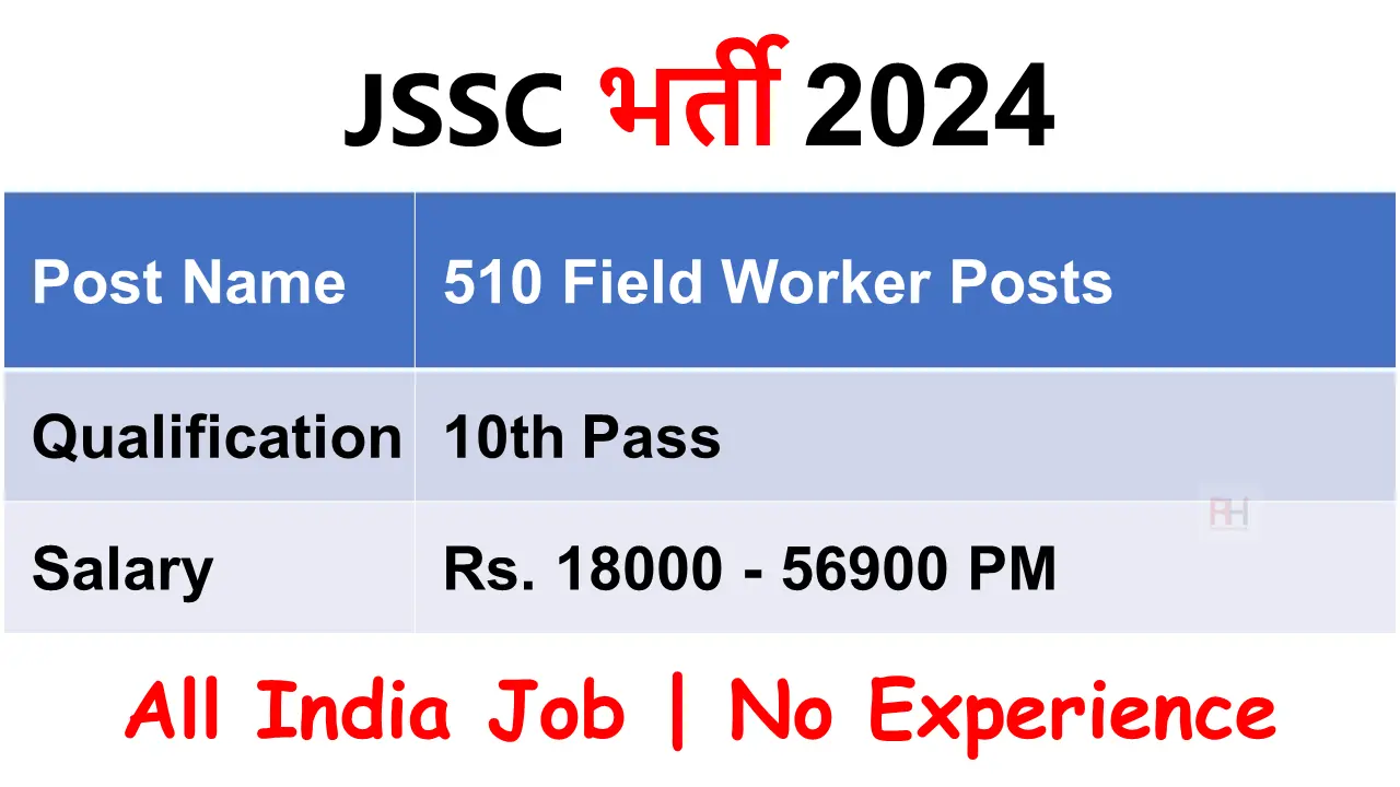 JSSC Field Worker Recruitment 2024