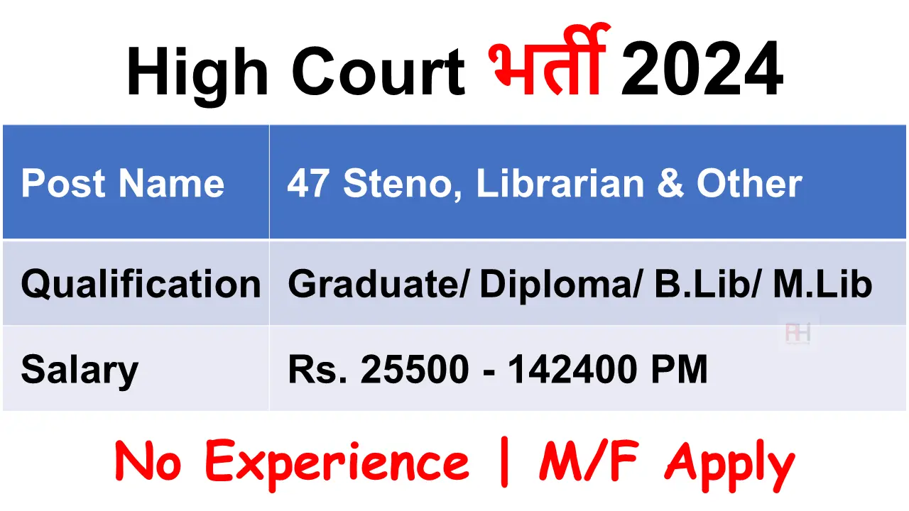 Jammu & Kashmir High Court Recruitment 2024