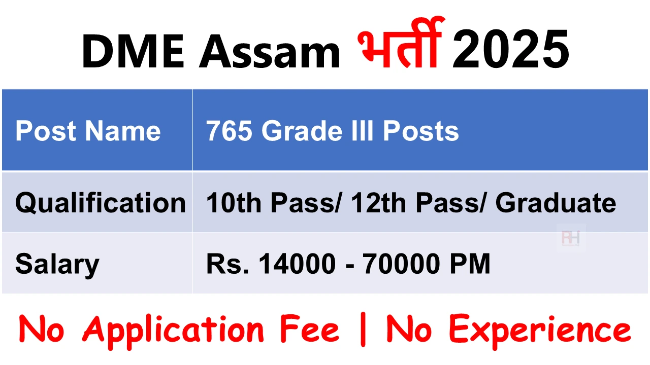 DME Assam Recruitment 2025