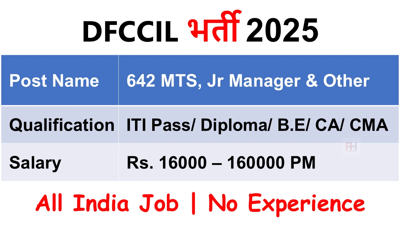 DFCCIL Recruitment 2025