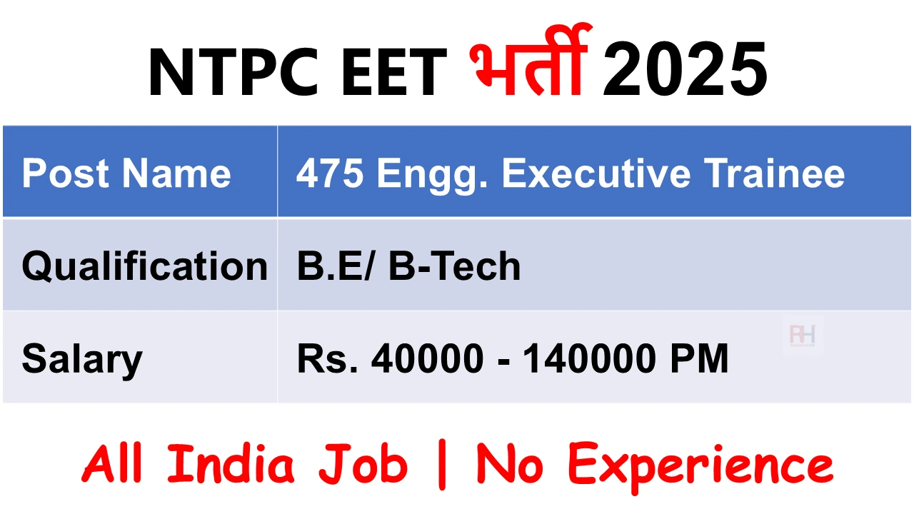 NTPC EET Recruitment 2025
