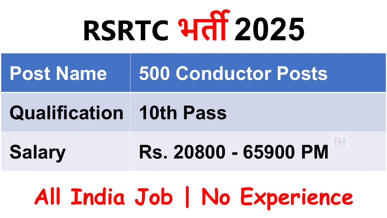 RSMSSB Conductor Recruitment 2025