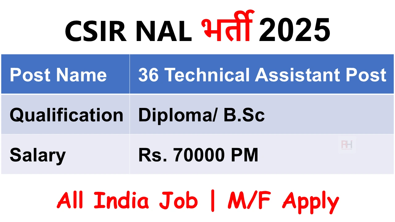 CSIR NAL Recruitment 2025