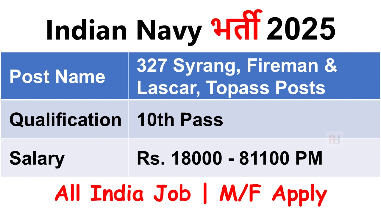 Indian Navy Boat Crew Staff Recruitment 2025