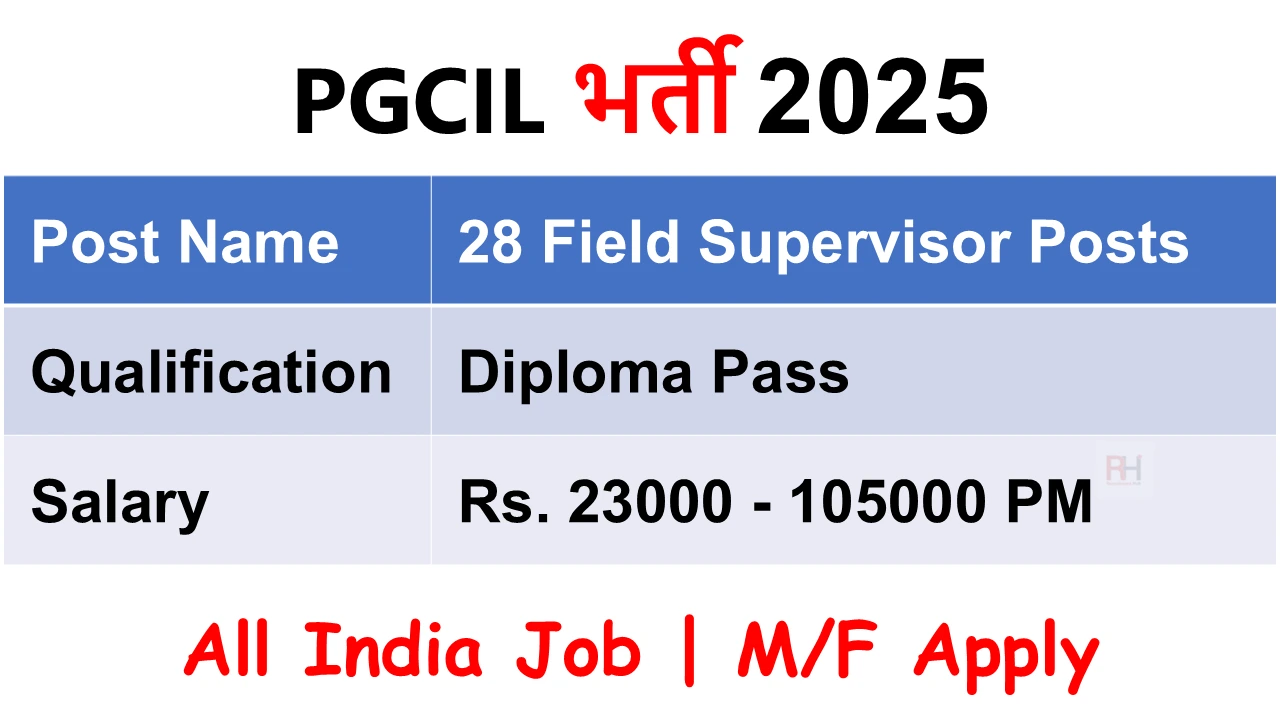 PGCIL Field Supervisor Recruitment 2025