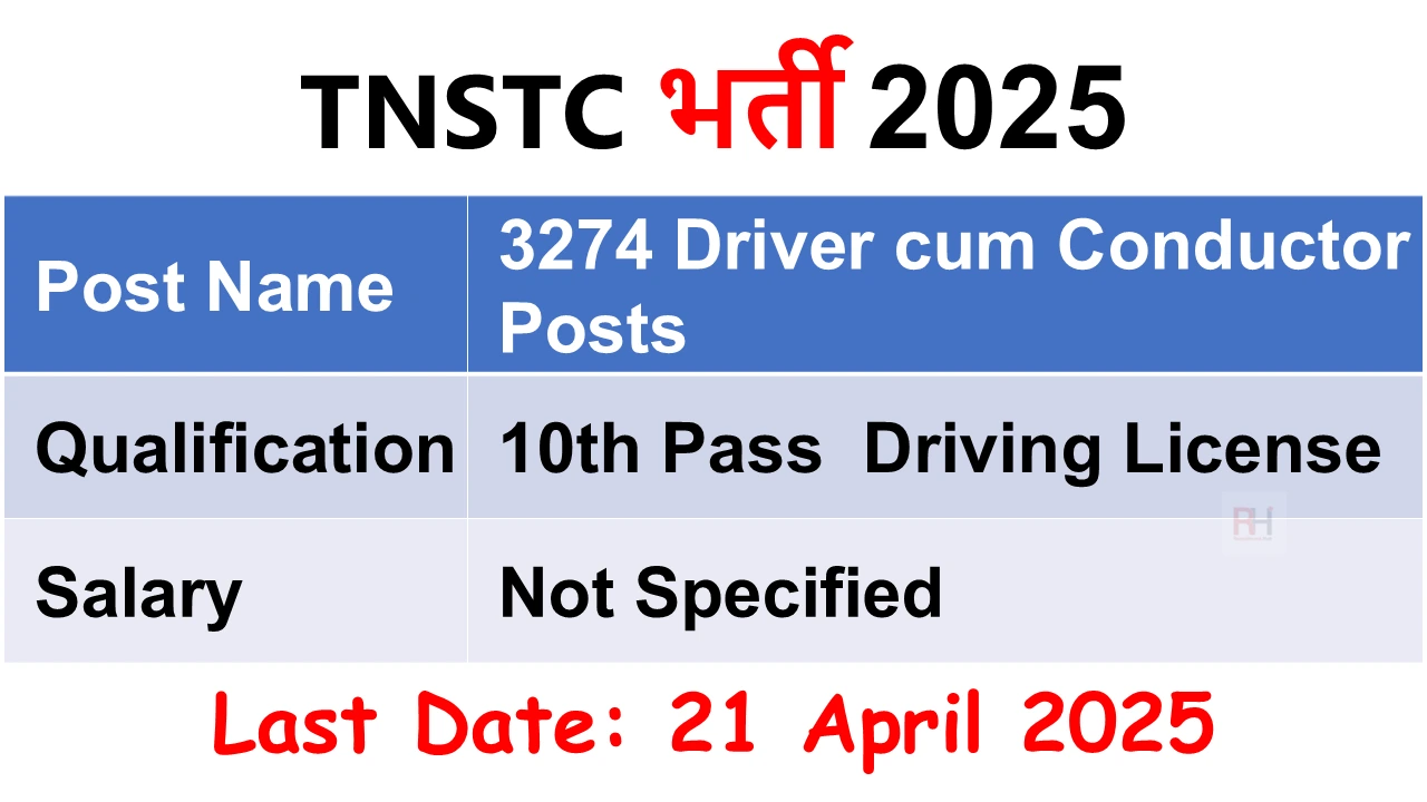 TNSTC Recruitment 2025